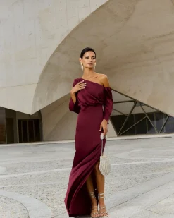 Vestido Siracusa Burdeos